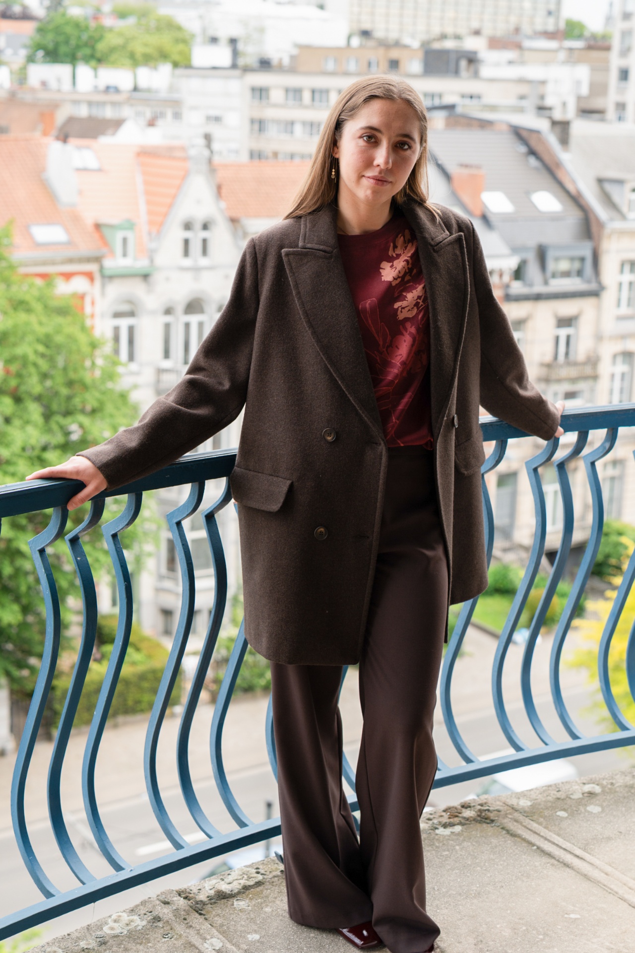 Tailleur laine chocolat