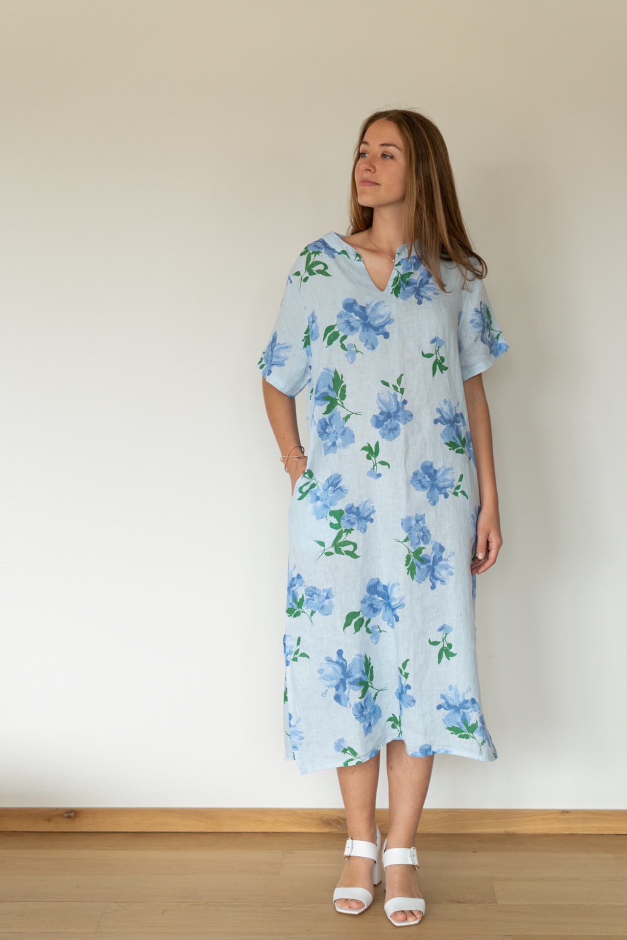 Robes bleues imprimées